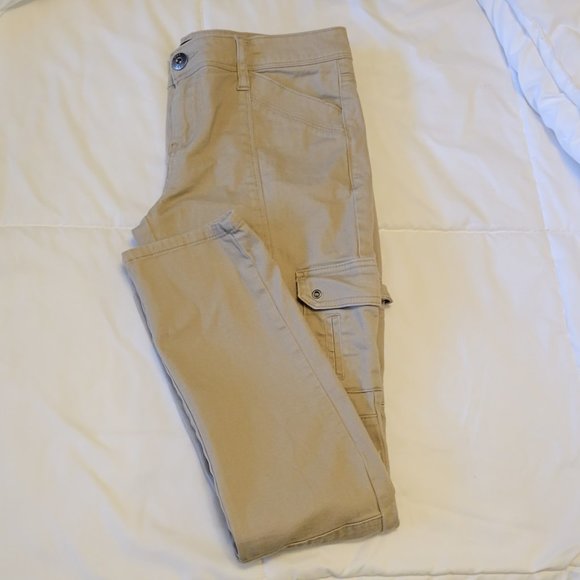 FSR khaki tan cargo straight leg jean pants sz: 5 Jr - Picture 7 of 7